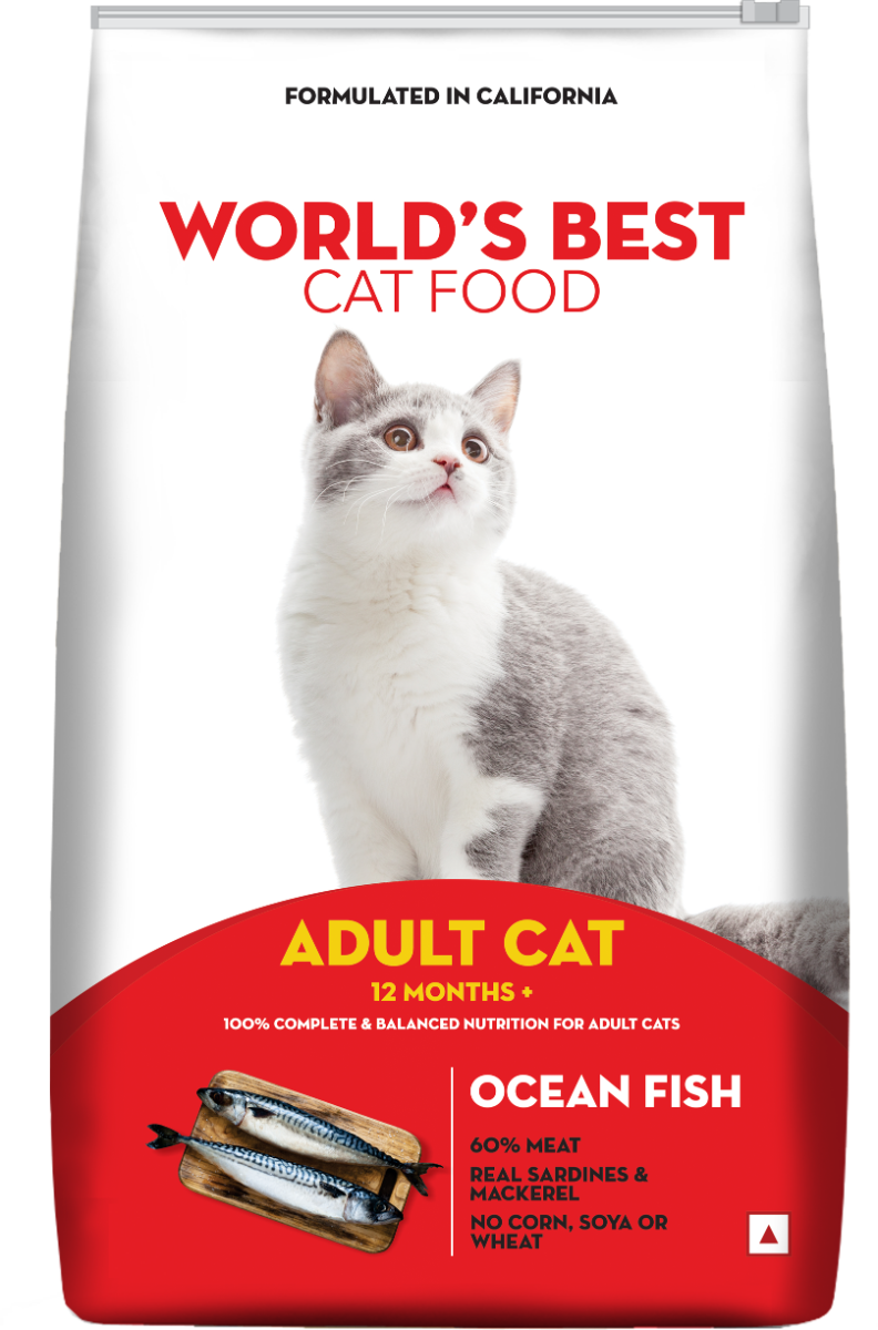Worlds Best Cat Food, Adult Cat Dry Food, Ocean Fish Flavour, 1.2 KG Pack