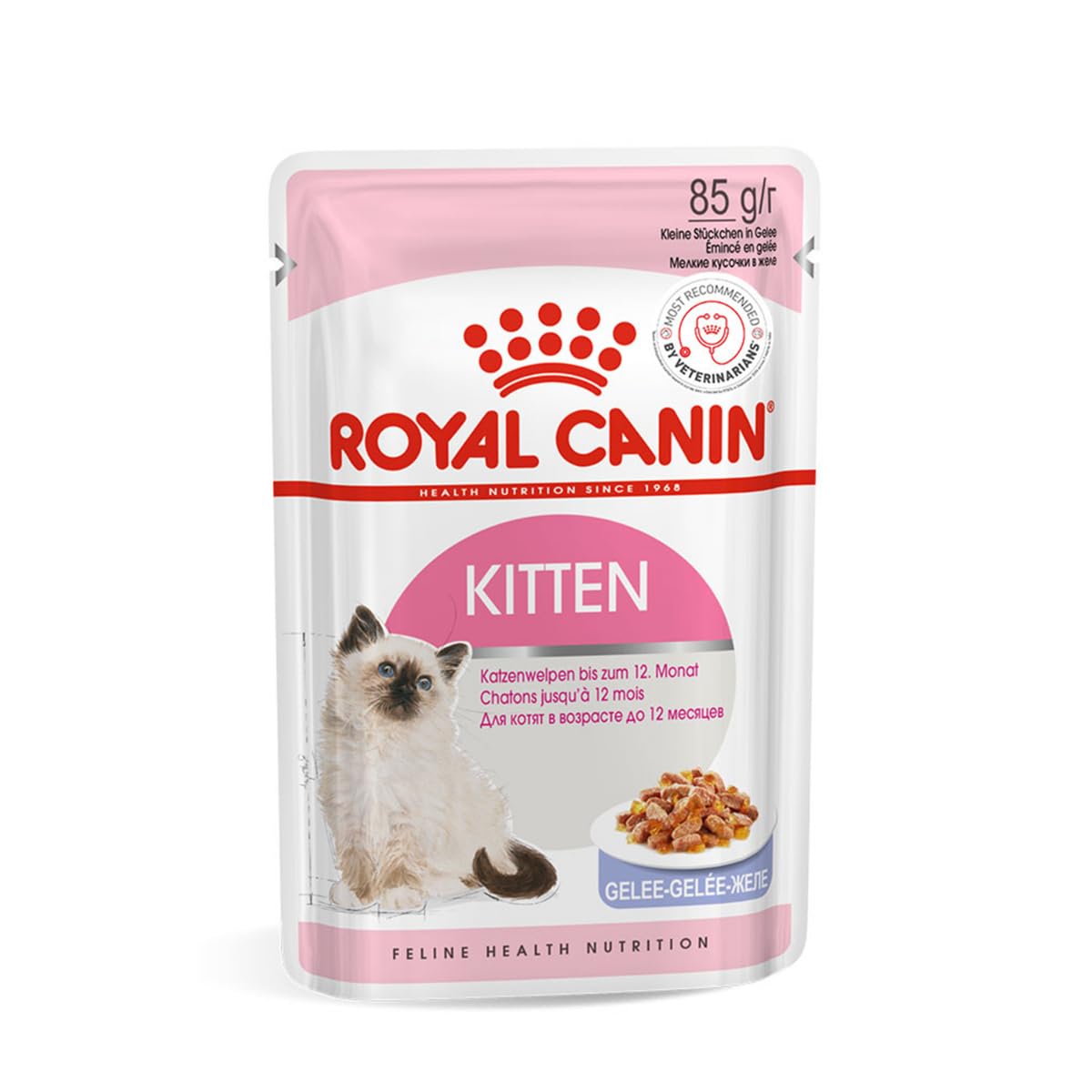 Royal Canin Instinctive Adult Cat Jelly Food, 85 Grams, Pack of 12 Sachet