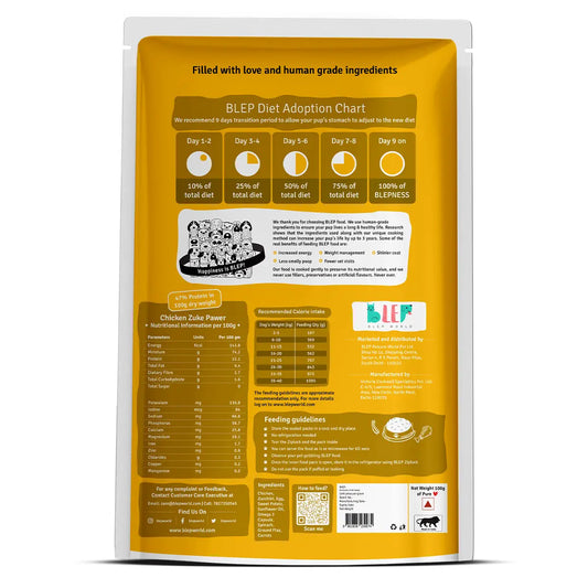 BLEP Chicken Zuke Dog Food - 100 GMs - Pack Of 3