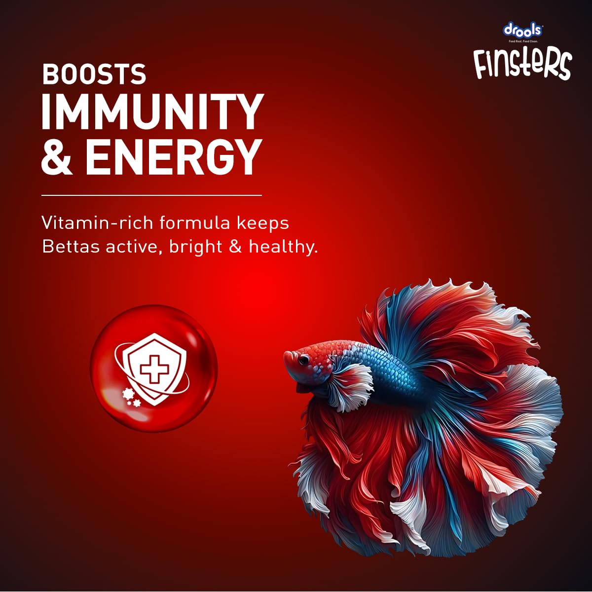 Drools Finsters Betta Fish Food 25 Gms Pouch (Pack of 4), 100 Gms Total
