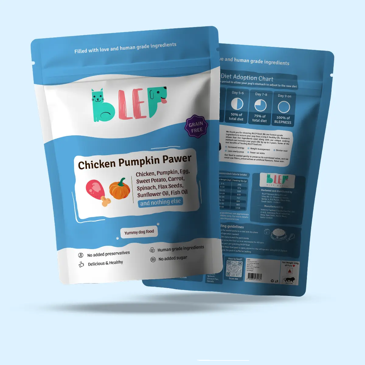 BLEP Chicken Pumpkin Dog Food - 100 GMs - Pack of 5