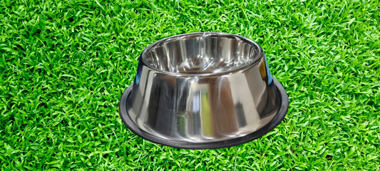 Stainless Steel Deep Feed Bowl for Small and Medium Breed Dogs