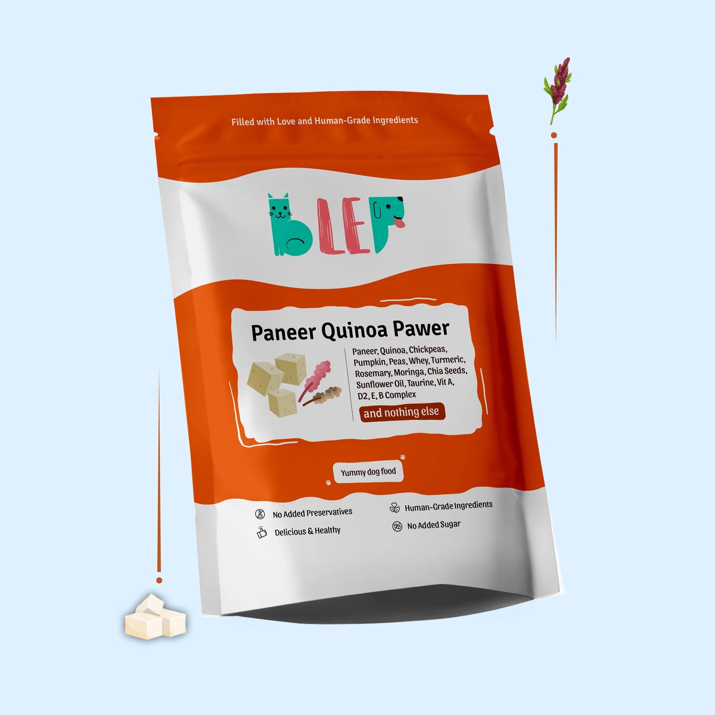 BLEP Paneer Quinoa Dog Food - 100 GMs - Pack Of 3
