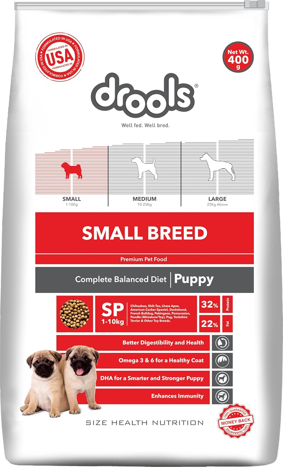 Drools Small Breed Puppy Chicken Flavour Dog Food, 1.2 KG Pack