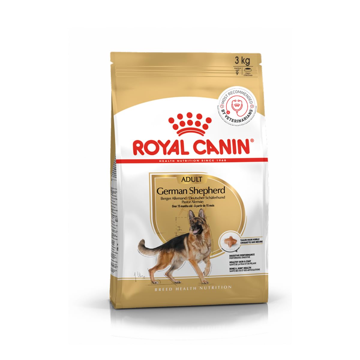 Royal Canin German Shepherd Adult Dog Food, 3 KG Pack, Promote Bone and Joint Health