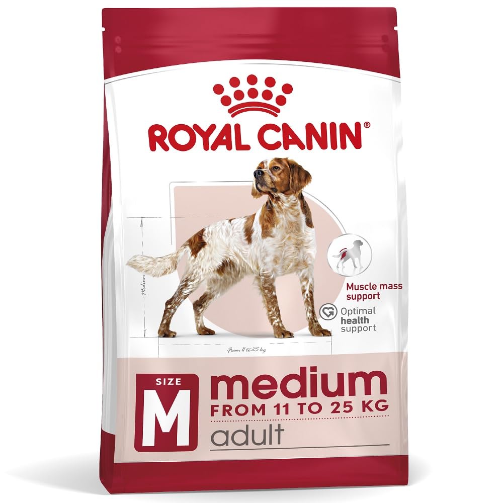 Royal Canin, Medium Adult Dog Food, 15 KG, Dry Food, Provides Muscle Mass