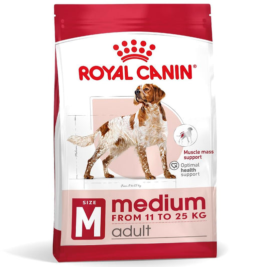 Royal Canin, Medium Adult Dog Food, 15 KG, Dry Food, Provides Muscle Mass