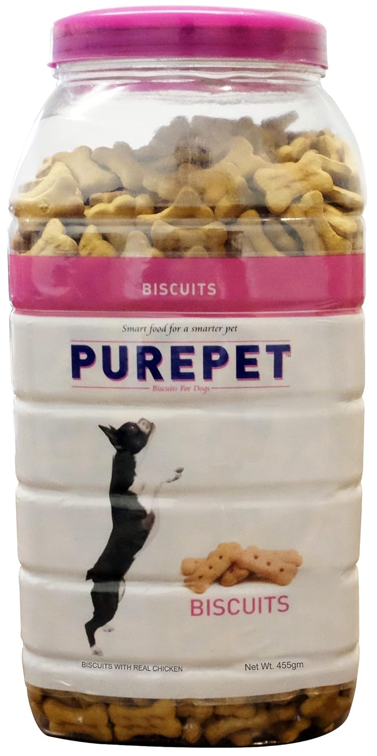 Purepet Dog Treats Biscuits Mutton Flavour, 455 GMS Pack, Active Behaviour