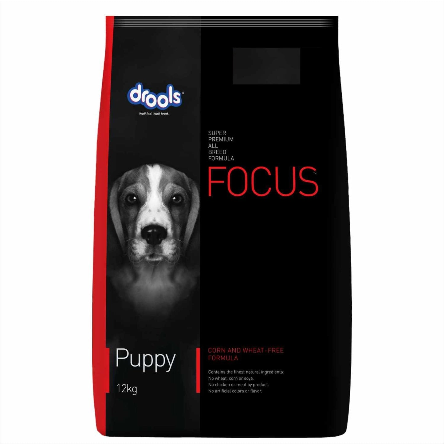 Drools Focus Premium Puppy Dry Dog Food, 12 KG Pack, Chicken Flavour