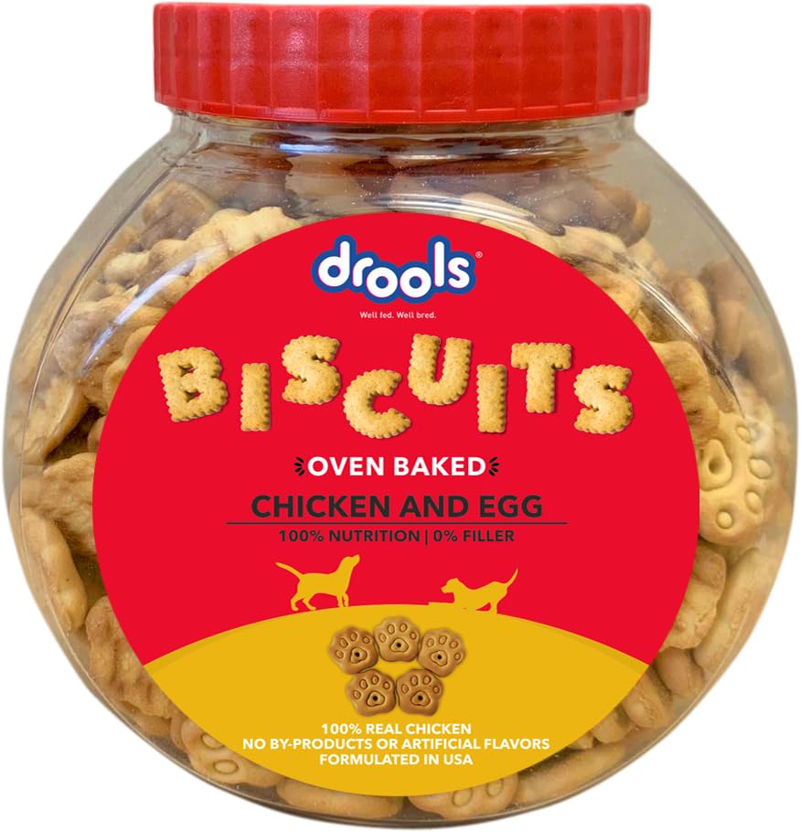 Drools All Life Stages Real Chicken Flavoured Dog Treat Biscuits, 400g Jar