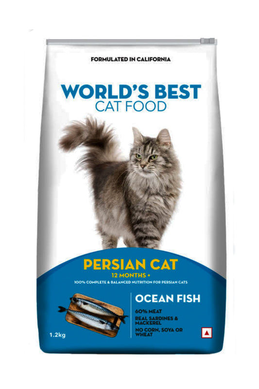 World's Best Persian Cat Dry Food, Ocean Fish Flavour, 1.2 KG Pack