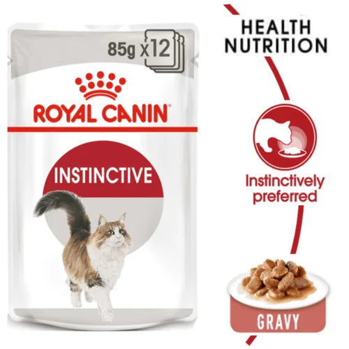 Royal Canin Instinctive Adult Cat Gravy Food, 85 Grams, Pack of 12 Sachet