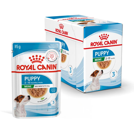 Royal Canin, Mini Puppy Gravy Food, 85 Grams, Pack of 12 Sachet