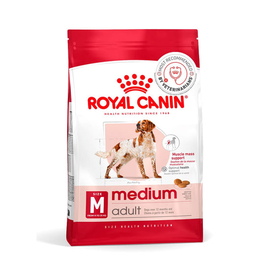 Royal Canin, Medium Adult Dog Food, 4 KG, Dry Food, Provides Muscle Mass