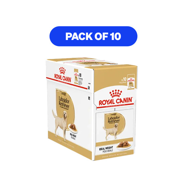 Royal Canin Labrador Retriever Adult Dog Food, Wet Food Pack of 10 Sachet, 140Gm