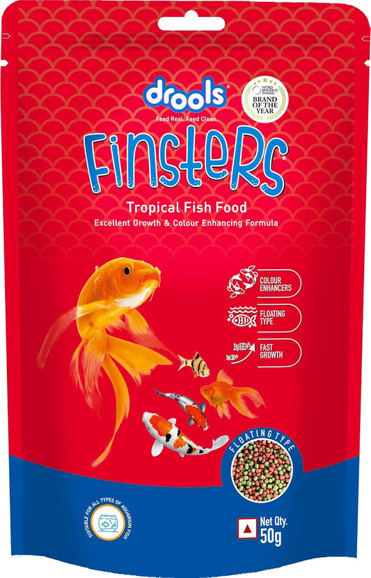Drools Finsters Tropical Fish Food 1 MM 50 Gms Pouch