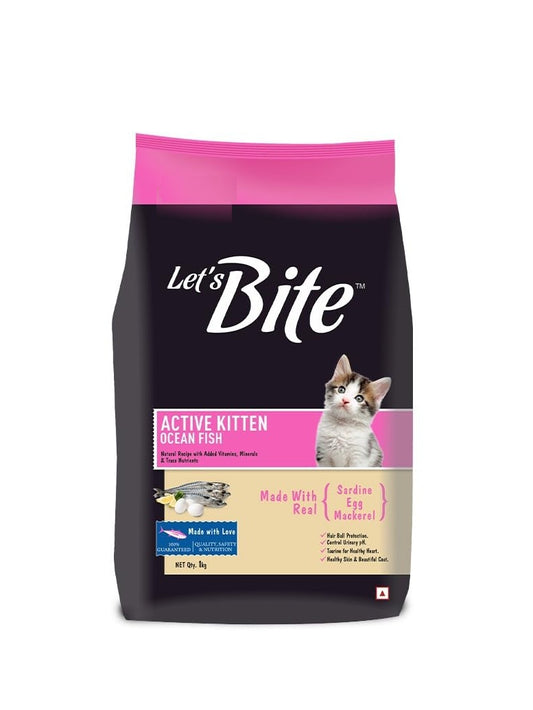 Let's Bite Active Kitten Dry Cat Food, 1 KG