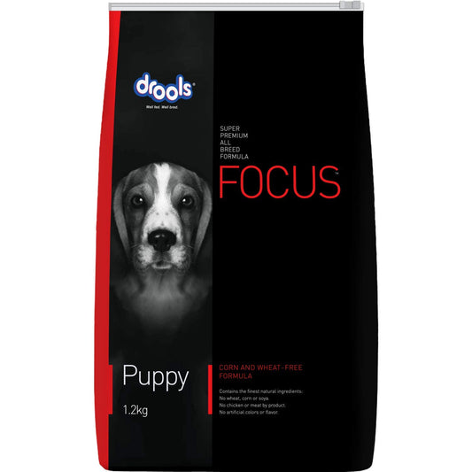 Drools Focus Premium Puppy Dry Dog Food, 1.2 KG Pack, Chicken Flavour