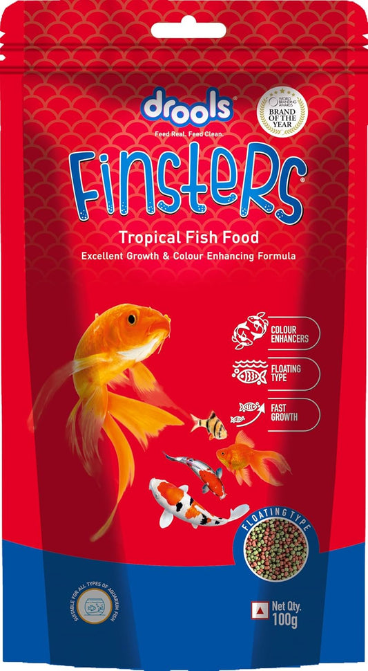 Drools Finsters Tropical Fish Food 1 MM 100 Gms Pack