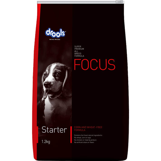 Drools Focus Starter Super Premium Dry Dog Food, 1.2 KG Pack, Chicken Flavour