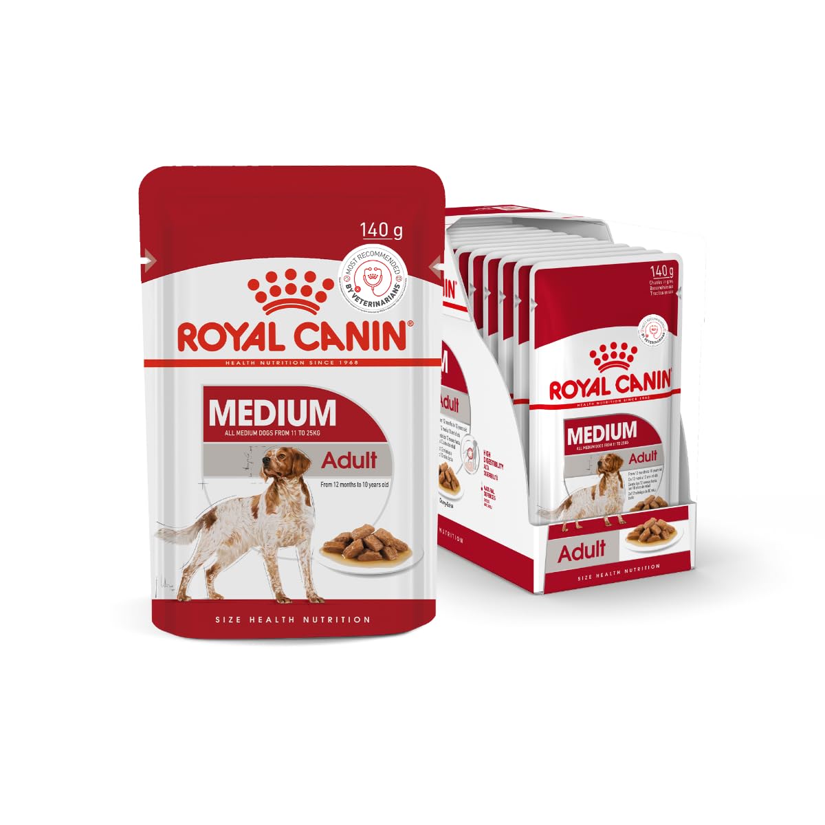 Royal Canin, Medium Adult Dog Food, Gravy, 140 G,  (Pack of 10)
