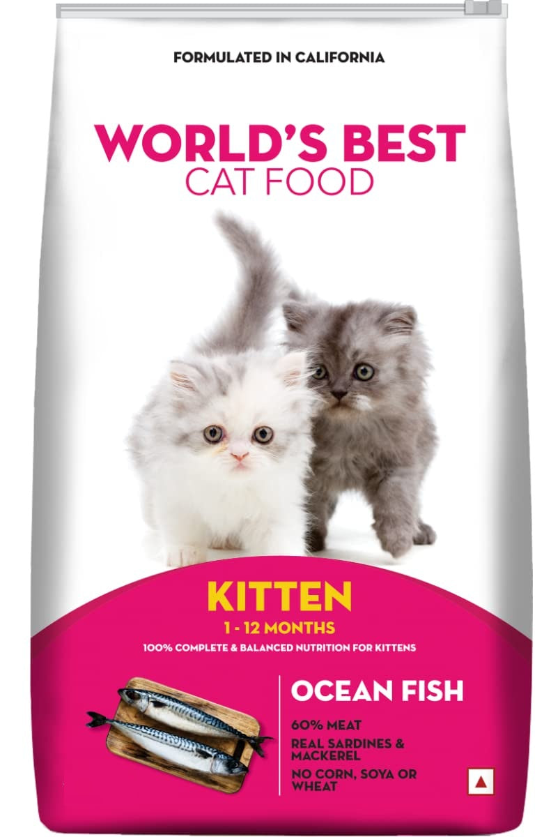 Worlds Best Cat Food, Ocean Fish Flavour, Kitten Dry Food, 7 KG Pack