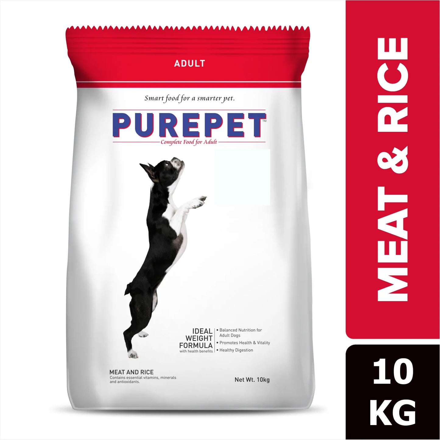 Purepet Meat and Rice Adult Dog Dry Food, 10 KG Pack