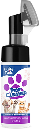 FluffyTails No-Rinse Paw Cleaner, Foaming Cleanser, 150ml