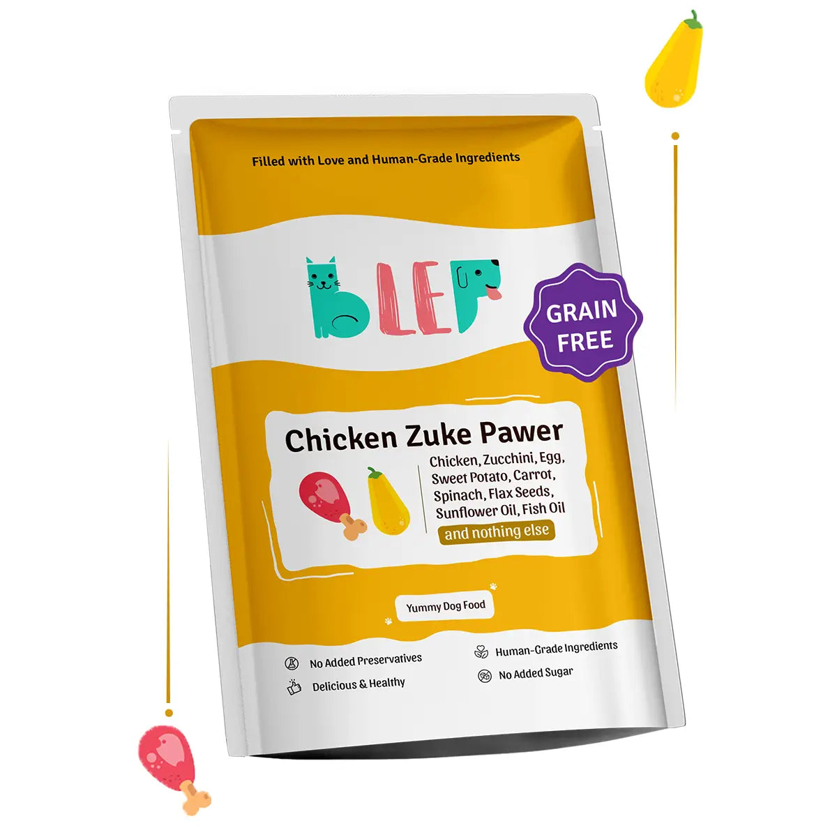 BLEP Chicken Zuke Dog Food - 100 GMs - Pack Of 3