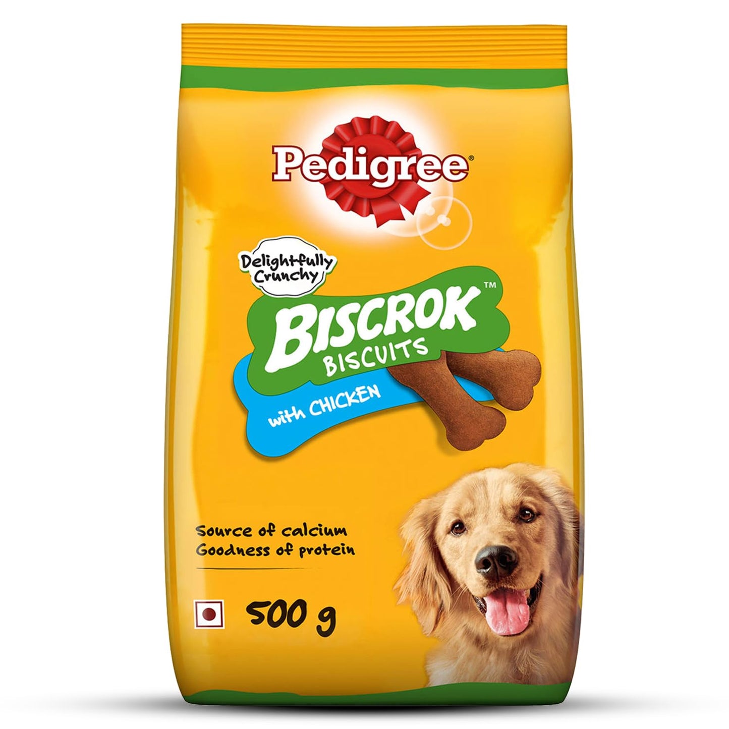 Pedigree Biscrok Biscuits - Dog Treats, Chicken Flavour, 500 GMs