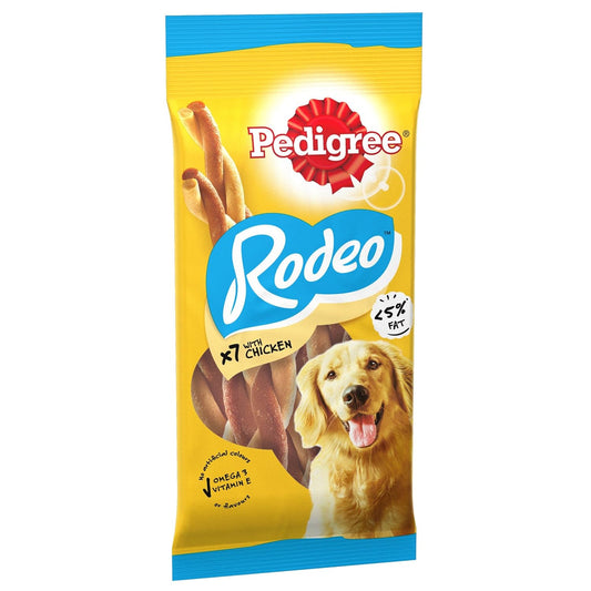 Pedigree Rodeo Dog Treats, Chicken Flavour, 123 GMs, Low-Fat Treats