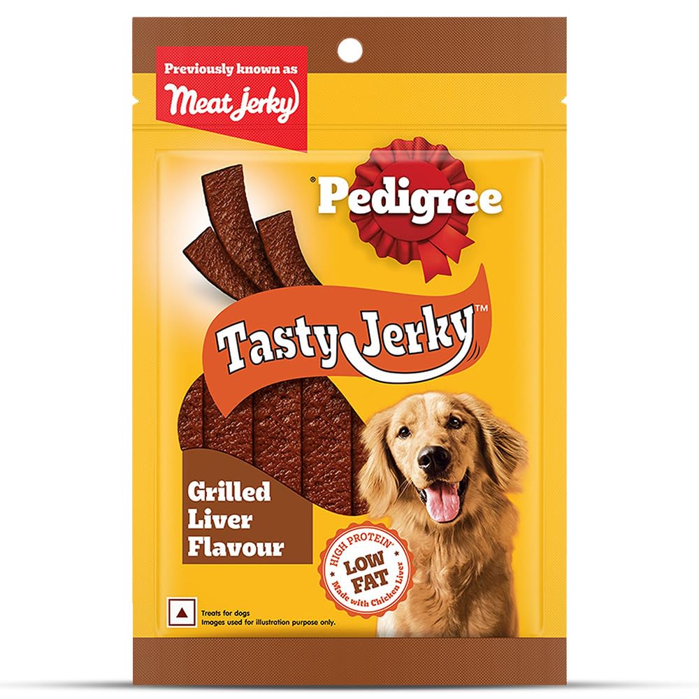 Pedigree Tasty Jerky™ Dog Treat, Grilled Liver Flavour, 70 GMs, Jerky-Style Treats