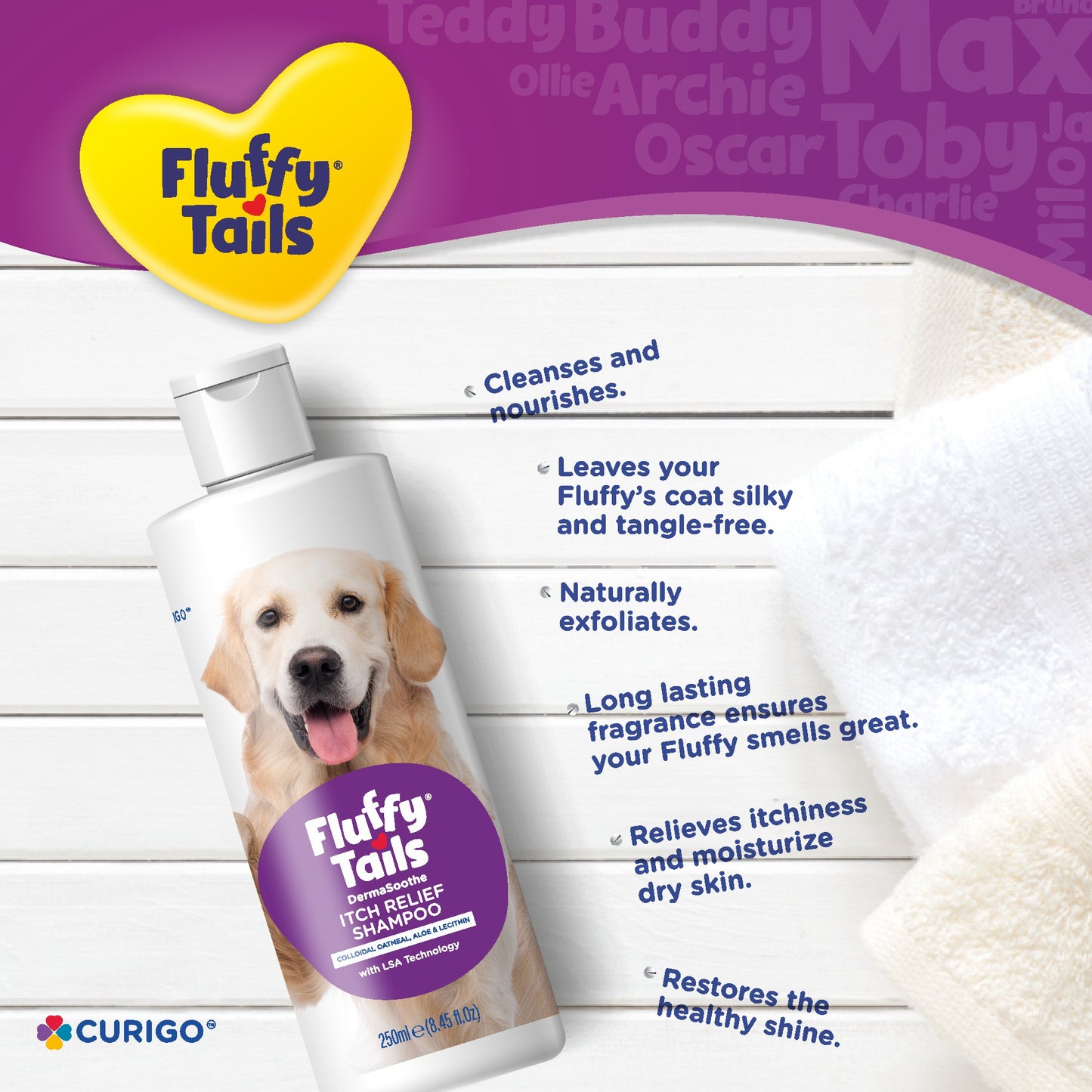 Fluffy Tails DermaSoothe Itch Relief Shampoo, 250 ML - With Colloidal & Oatmeal