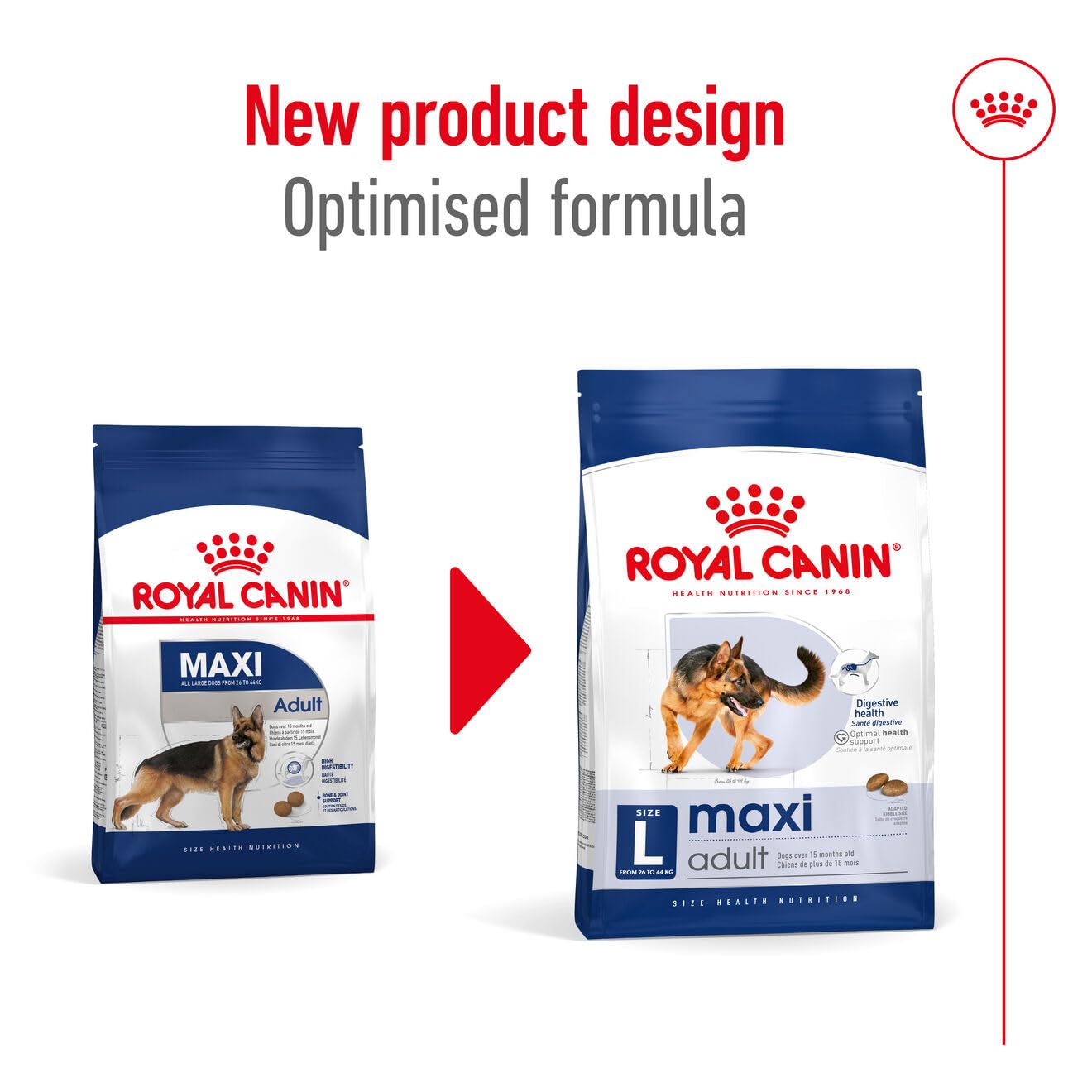 Royal Canin Maxi Adult Dog Food, 15 KG,  Dry Food, Supports Digestive Health