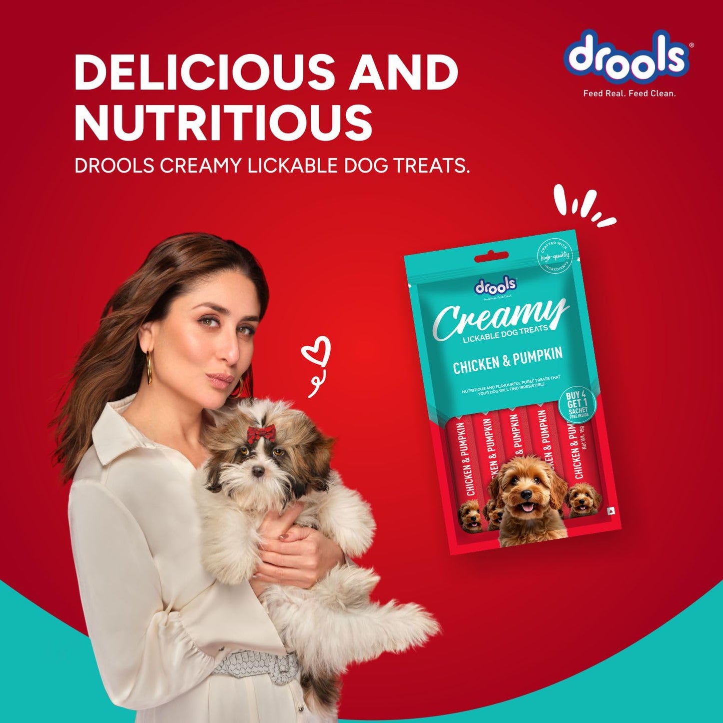 Drools All Stages Dog Treat Chicken & Pumpkin Flavor Creamy 5 Sticks, 75 Gms