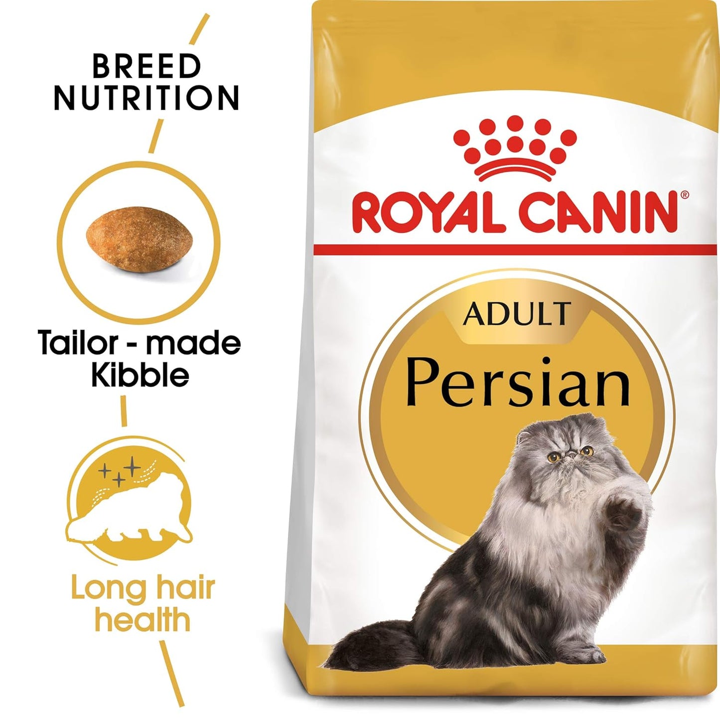 Royal Canin Persian Adult Cat Dry Food, 10 KG Pack, Supports Long Hair, Reduce Hairball Transformation