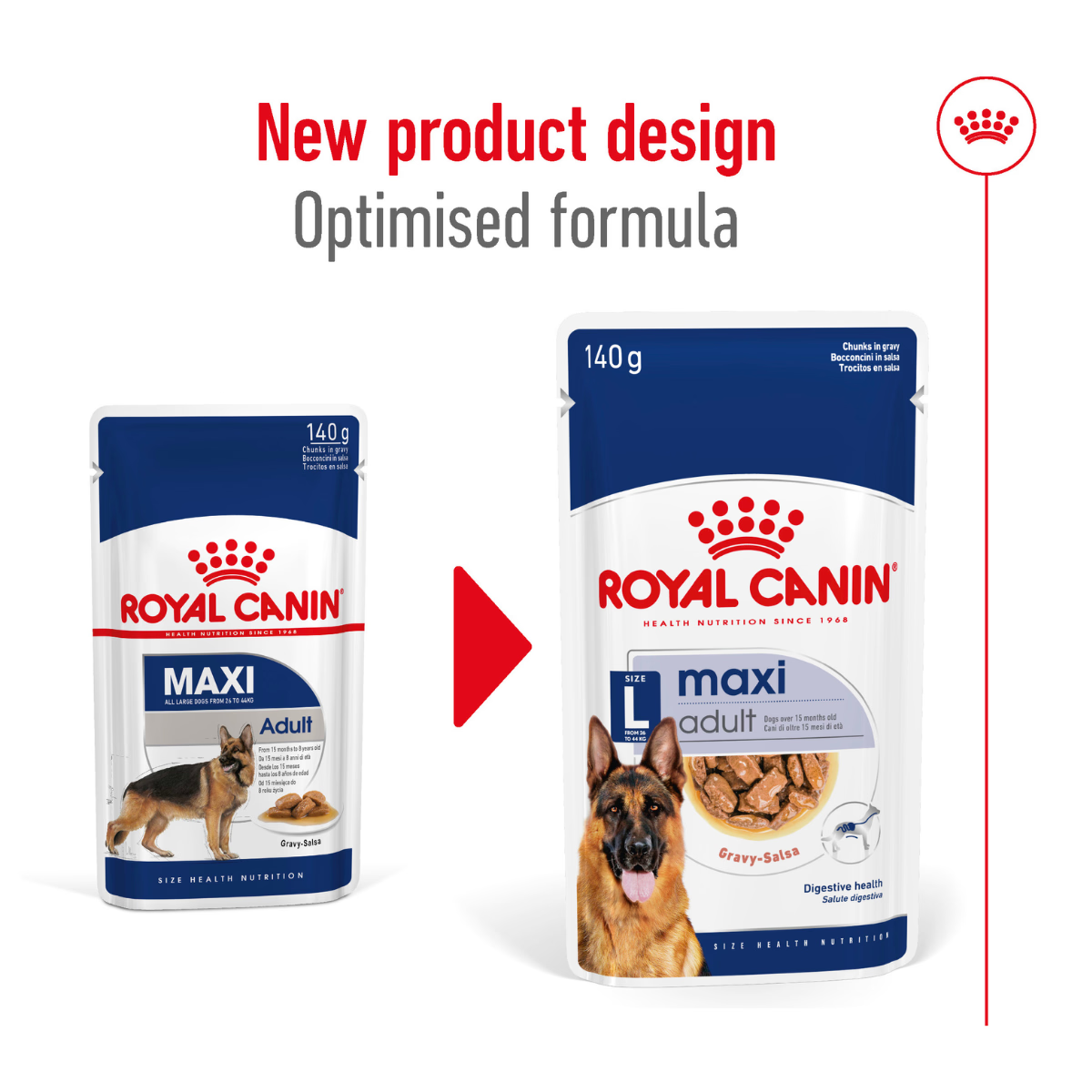 Royal Canin, Maxi Adult, Wet Gravy Pouch 1.4 Kg (140 GM X 10 U)