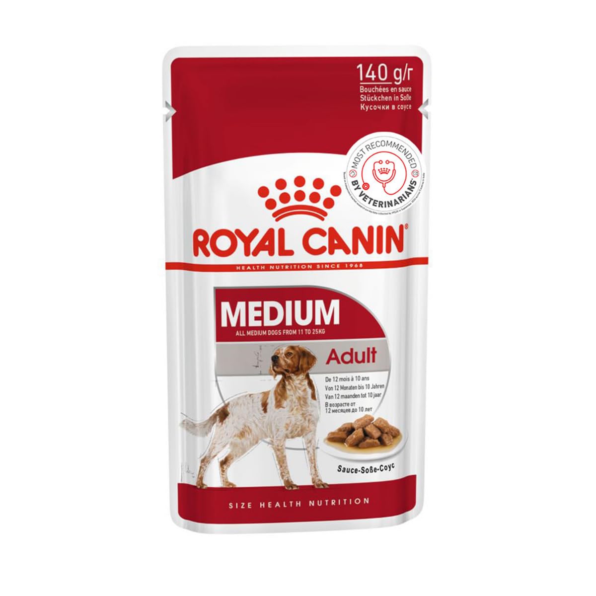 Royal Canin, Medium Adult Dog Food, Gravy, 140 G,  (Pack of 10)
