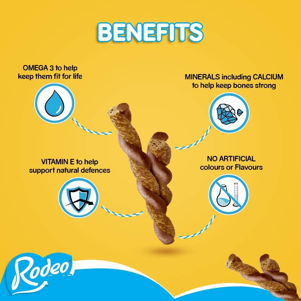 Pedigree Rodeo Dog Treats, Chicken Flavour, 123 GMs, Low-Fat Treats