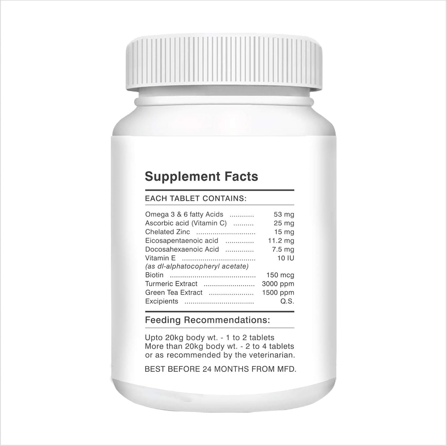 Drools Absolute Dog Skin & Coat Supplement Tablet, 175G, 50 Pieces
