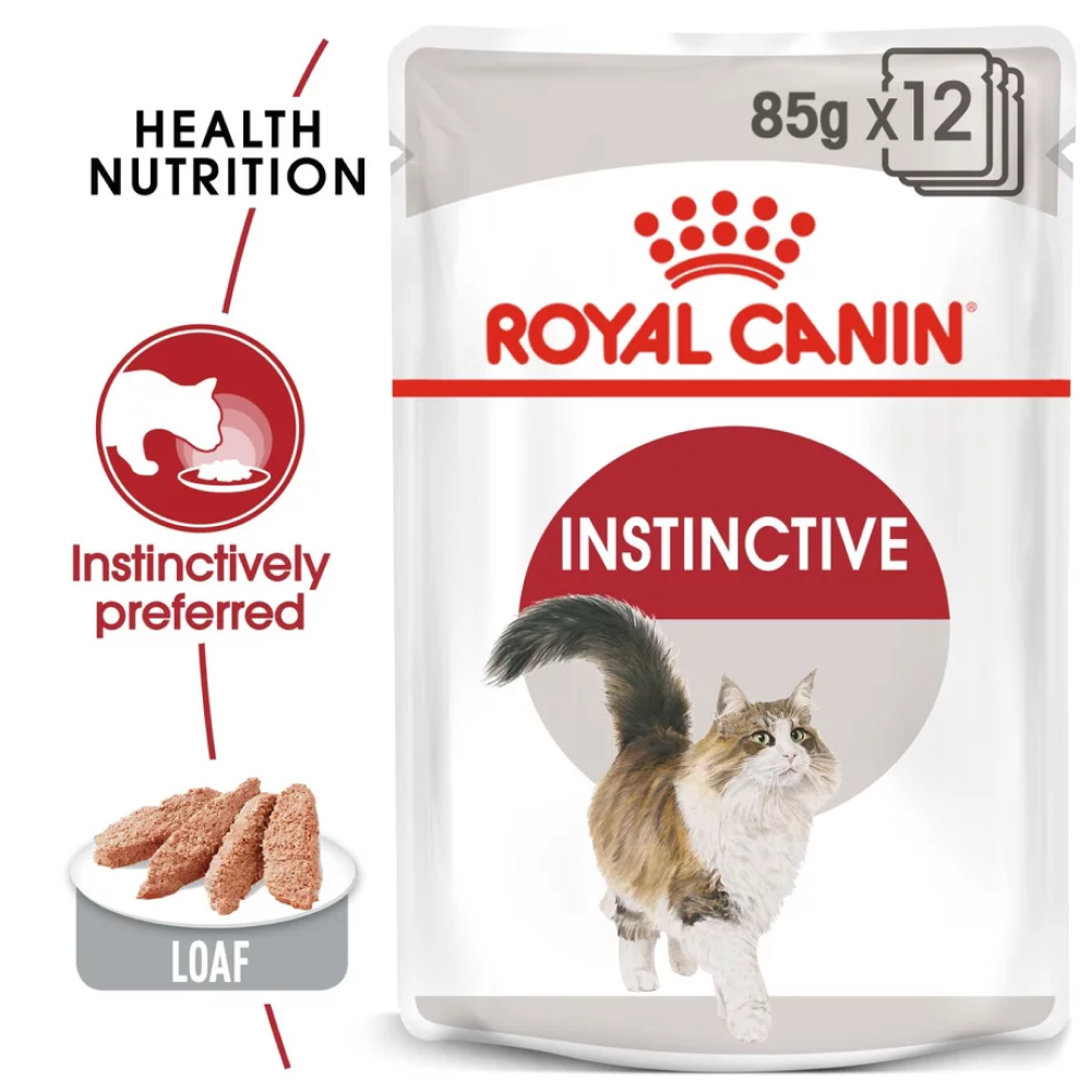 Royal Canin Instinctive Adult Cat Loaf in Gravy Food, 85 Grams, Pack of 12 Sachet