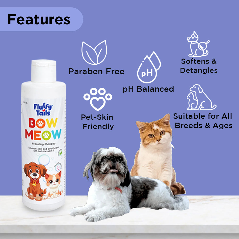 FluffyTails Bow-Meow Hydrating Shampoo-250 ML