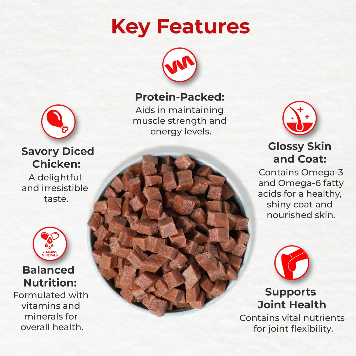 Drools Puppy & Adult Diced, Real Chicken Flavour Dog Treats, 70 Gms Pack
