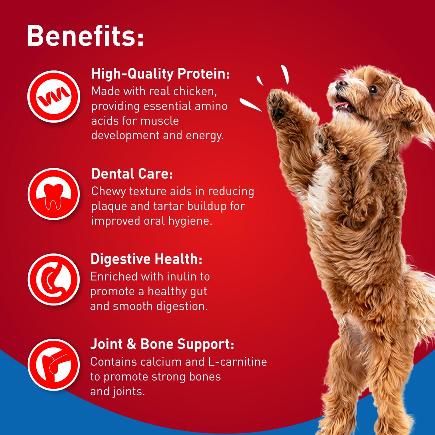 Drools Puppy & Adult Dog Treats, Blueberry Flavour Sticks, 100 GMs Pack,  Rich in Protein