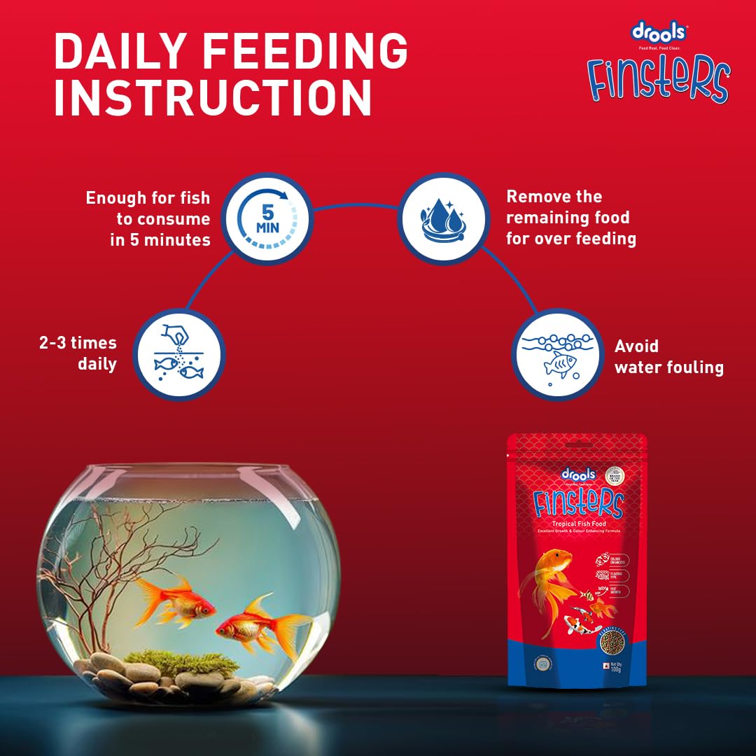 Drools Finsters Tropical Fish Food 1 MM 50 Gms Pouch