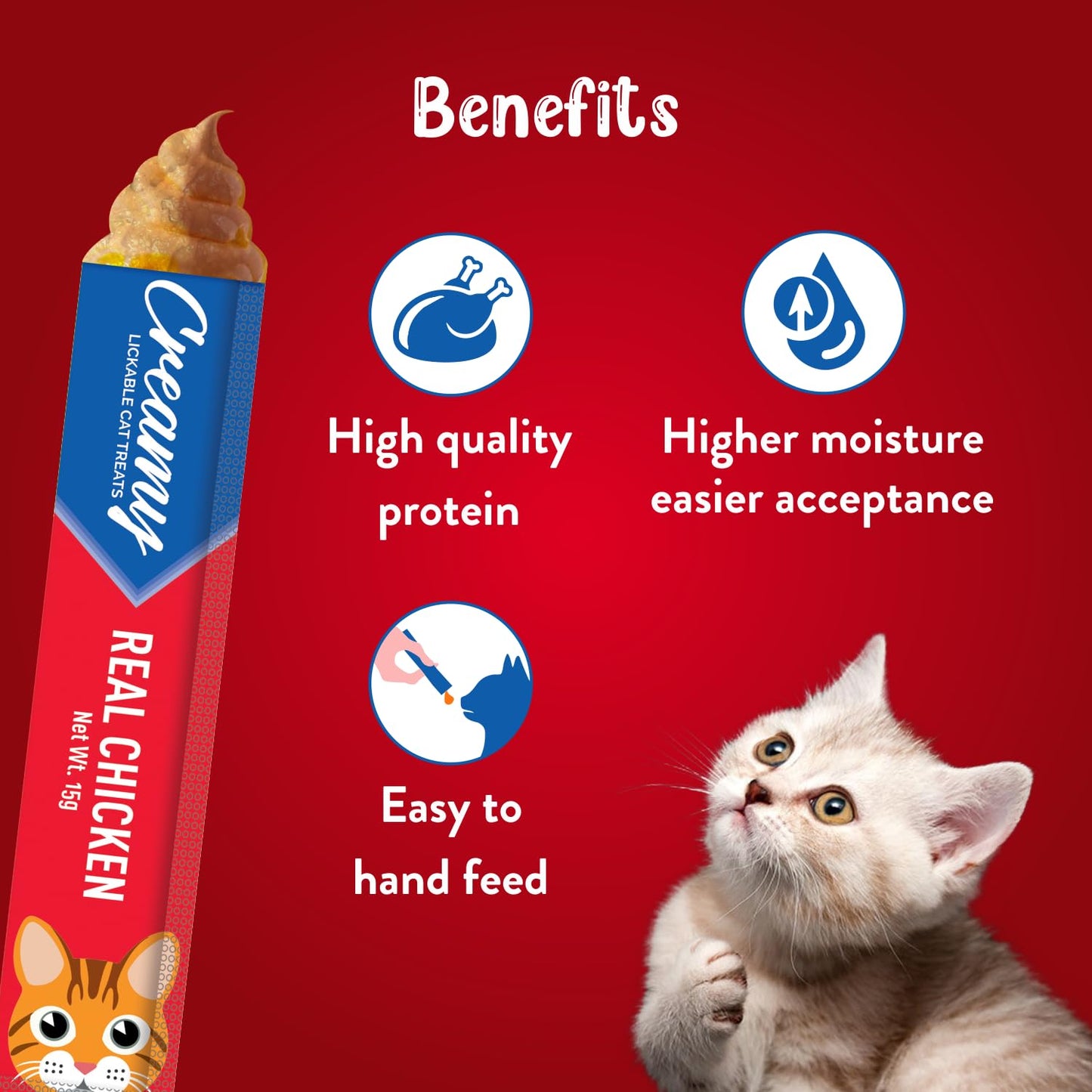 Drools Creamy Lickable Real Chicken, Cat Treat, 75 Gms