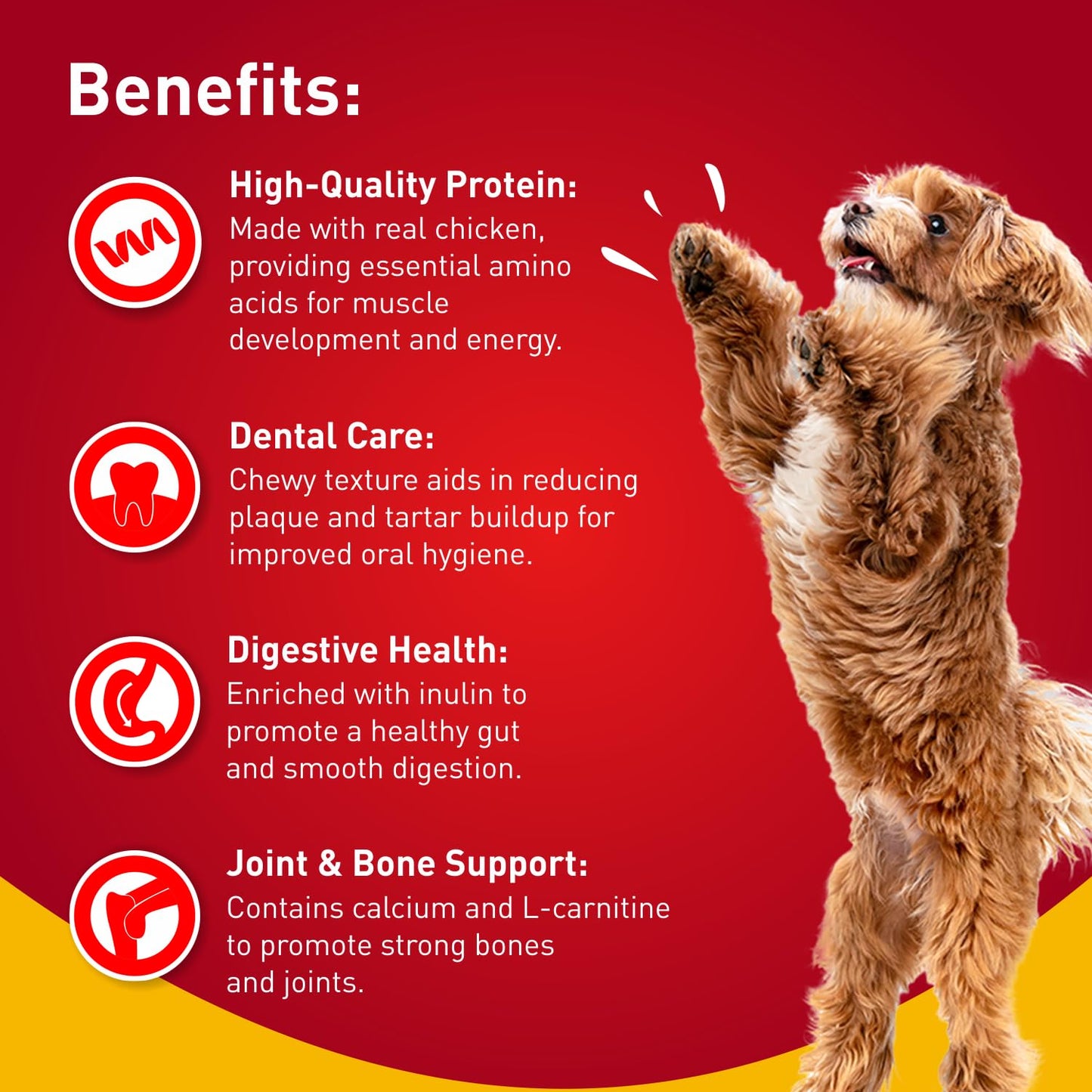 Drools Puppy & Adult Dog Treats, Real Chicken Flavour Sticks, 100 GMs Pack, Rich in Protein