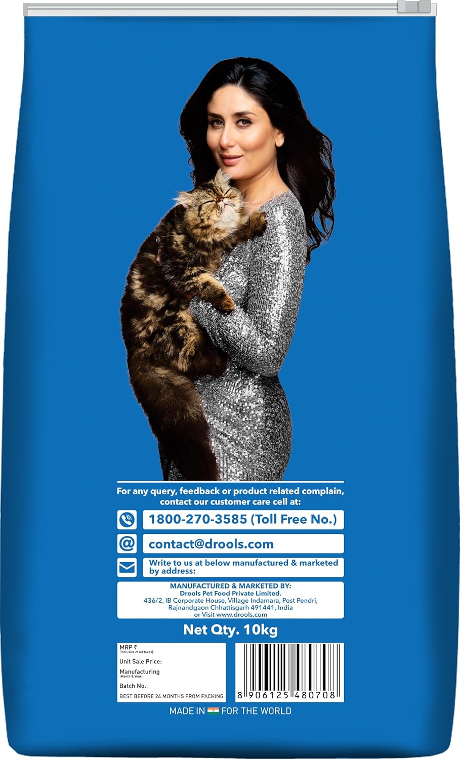 Drools Cat Litter, For multiple cat breeds, Natural Bentonite, 10 kg Pack, Lavender Flavour
