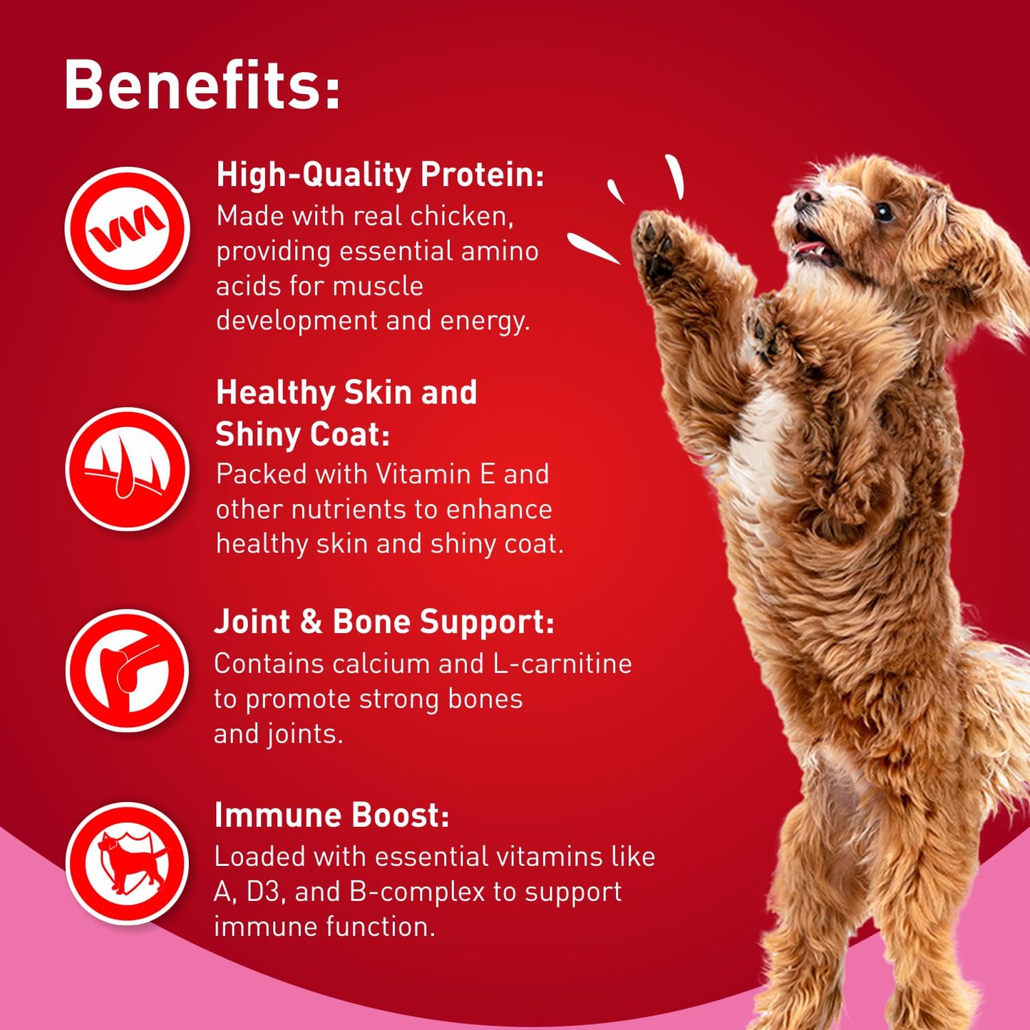 Drools Puppy & Adult Dog Treats, Strawberry Flavour Sticks, 100 GMs Pack,  Rich in Protein