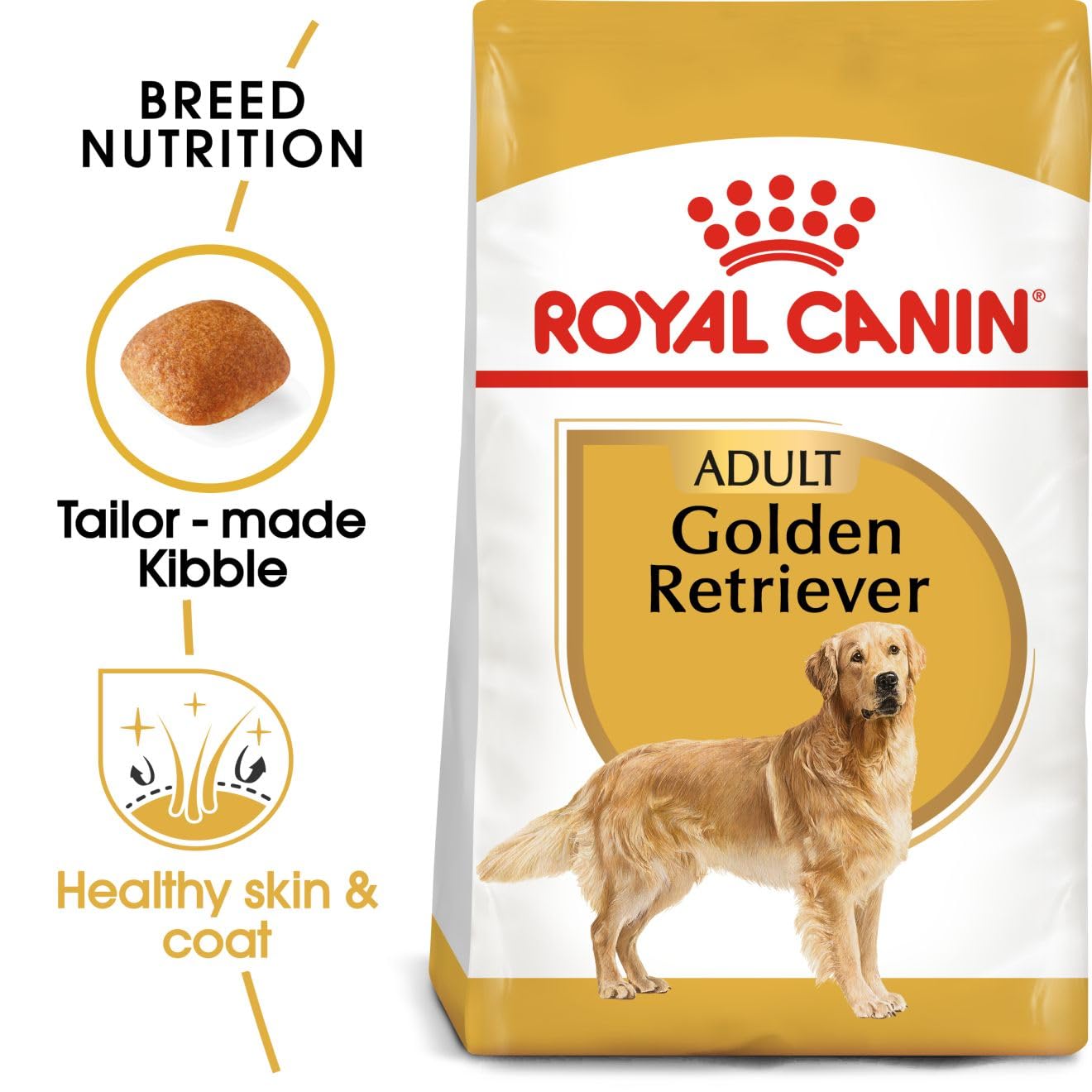 Royal Canin Golden Retriever Adult Dog Food, 12 KG Pack, Healthy Skin & Coat